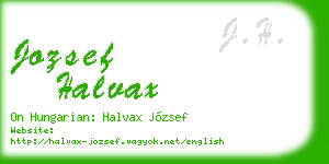 jozsef halvax business card