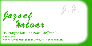 jozsef halvax business card